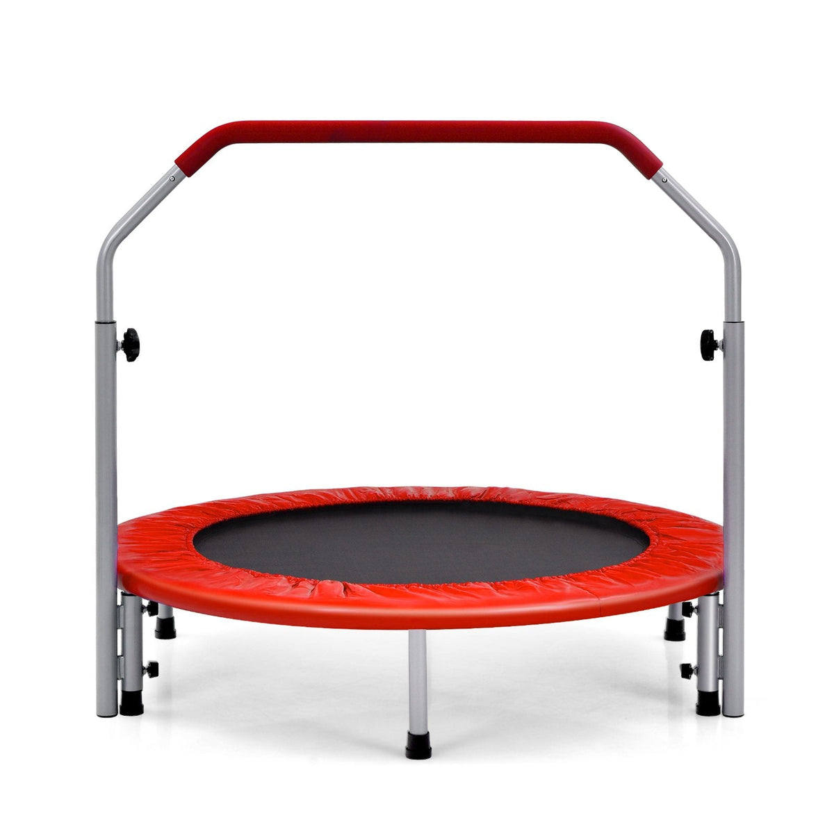 101cm Foldable Trampoline with 4-Level Adjustable Handle for Adults-Blue