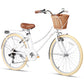 Glerc 24 Inch Beach Cruiser Hybrid Kids Bike (with Rear Rack) - Missy